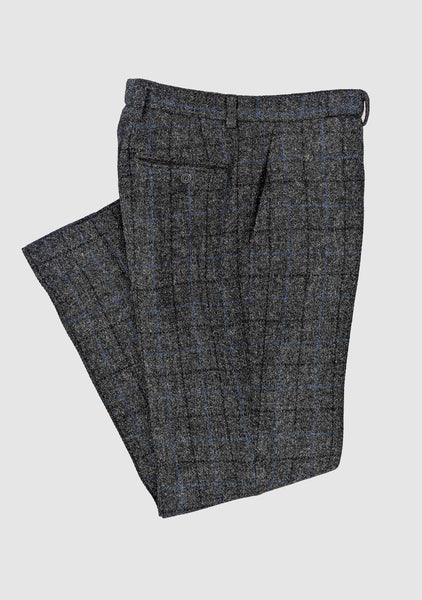 Kaiser Blue Tweed Check Trousers
