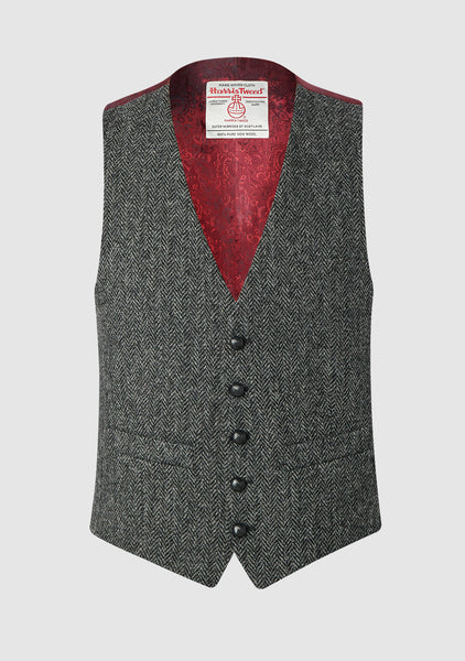 Harris Tweed Mens Iain Waistcoat - Charcoal – Bucktrout Tailoring