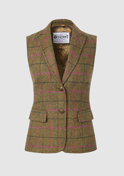Yorkshire Tweed Pippa Ladies Waistcoat Pink Check – Bucktrout