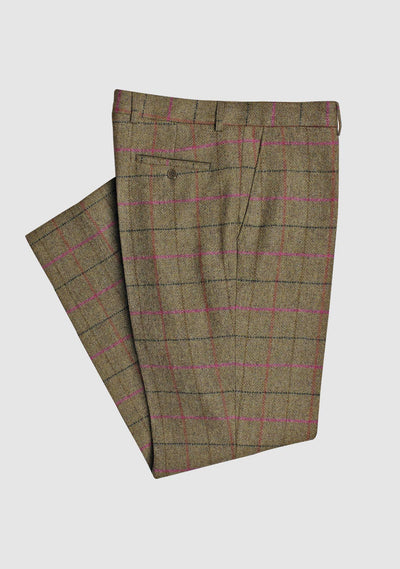 Nicholas Tweed Trouser - Green/Pink