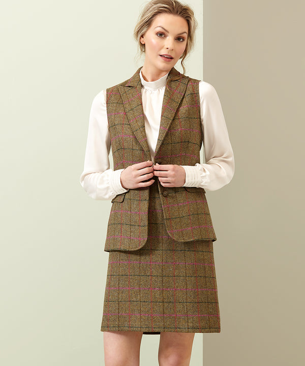 Pippa Waistcoat - Pink Check