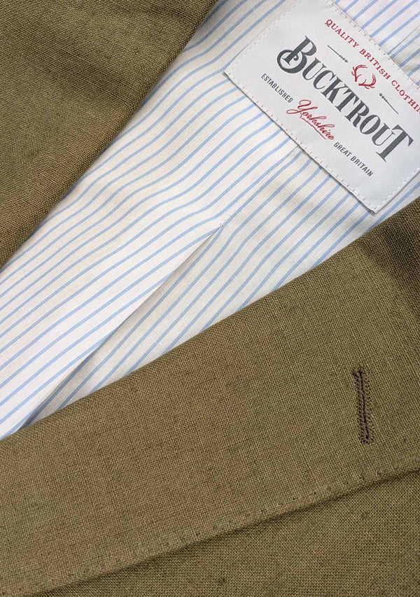 Helmsley Linen Jacket - Moss Green