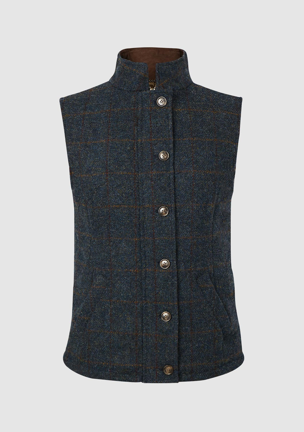 新品未使用タグ付き　OHGA TWEED GILET ブルー ANDI_HT016_GALLERY_1_1266_X_18