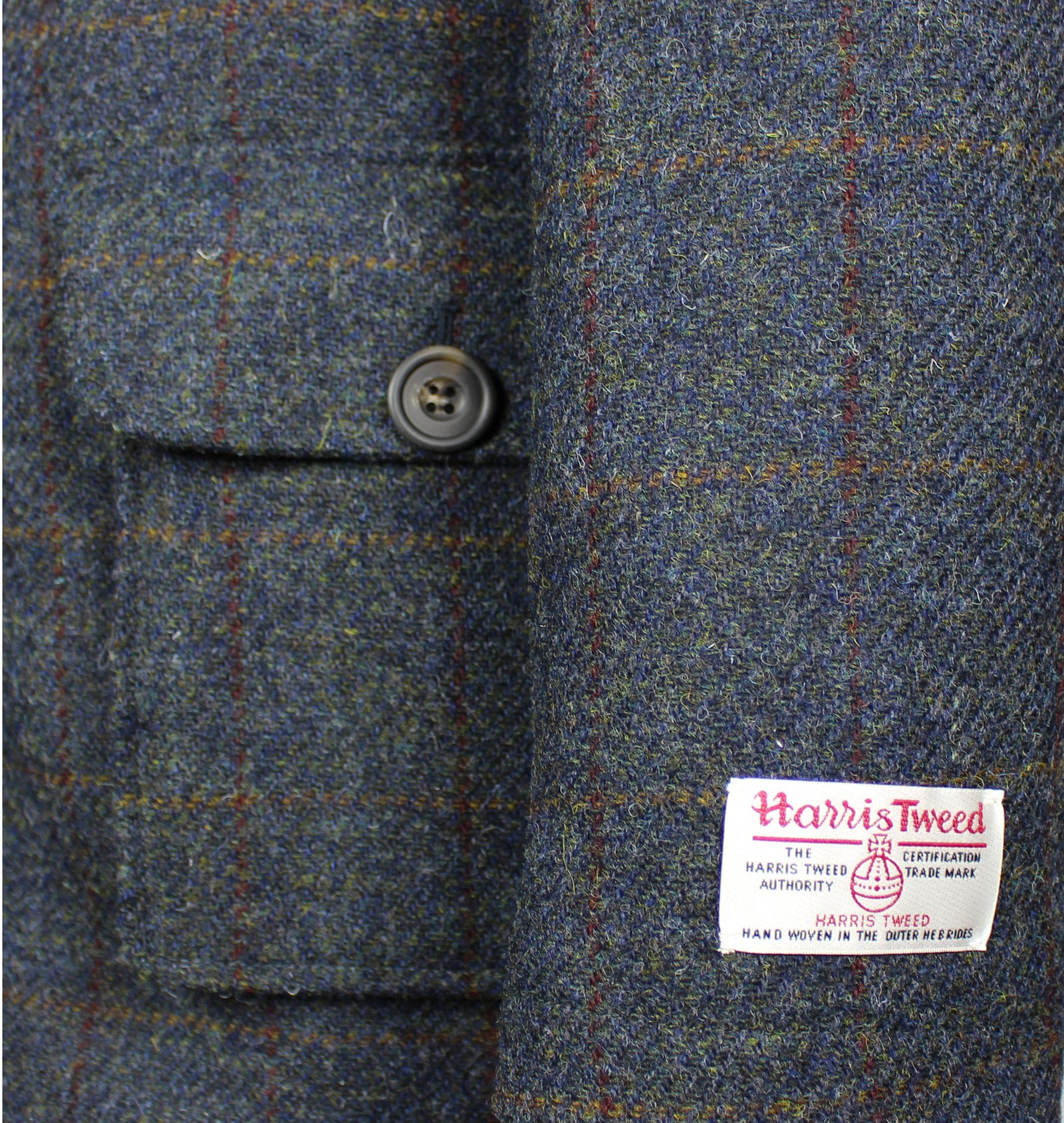 Harris Tweed Coat Boyd Blue Multi Check Coat Bucktrout Tailoring