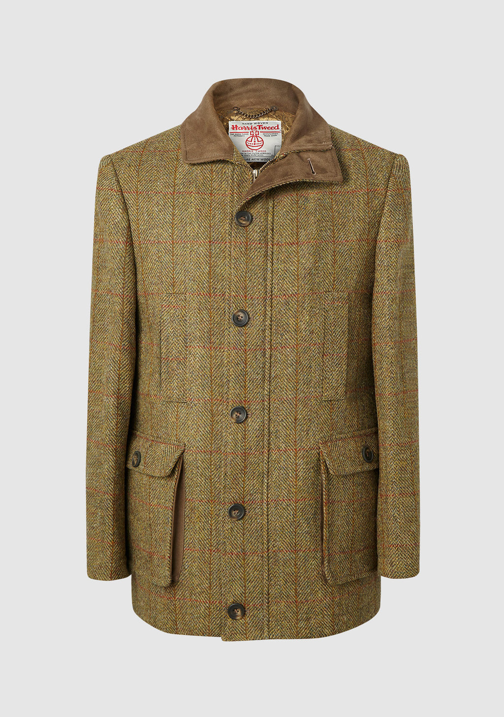 Checkered McVERDI coat in Harris Tweed®
