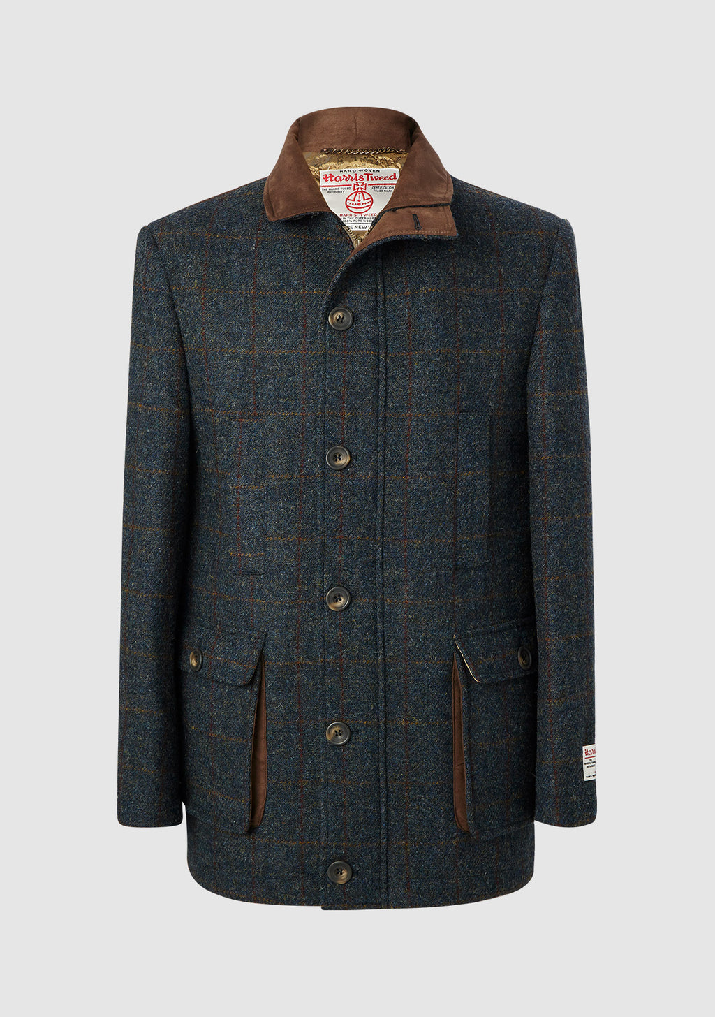 Harris Tweed Coat Boyd Blue Multi Check Coat Bucktrout Tailoring