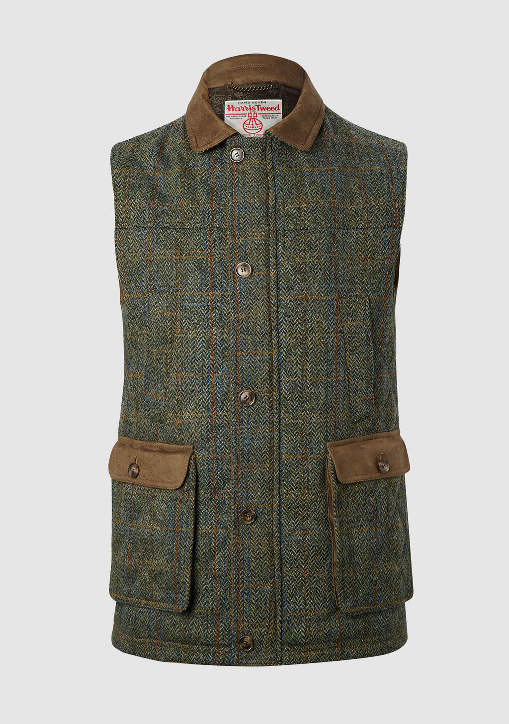 Harris Tweed Chuck Gilet Green Multi Check – Bucktrout Tailoring