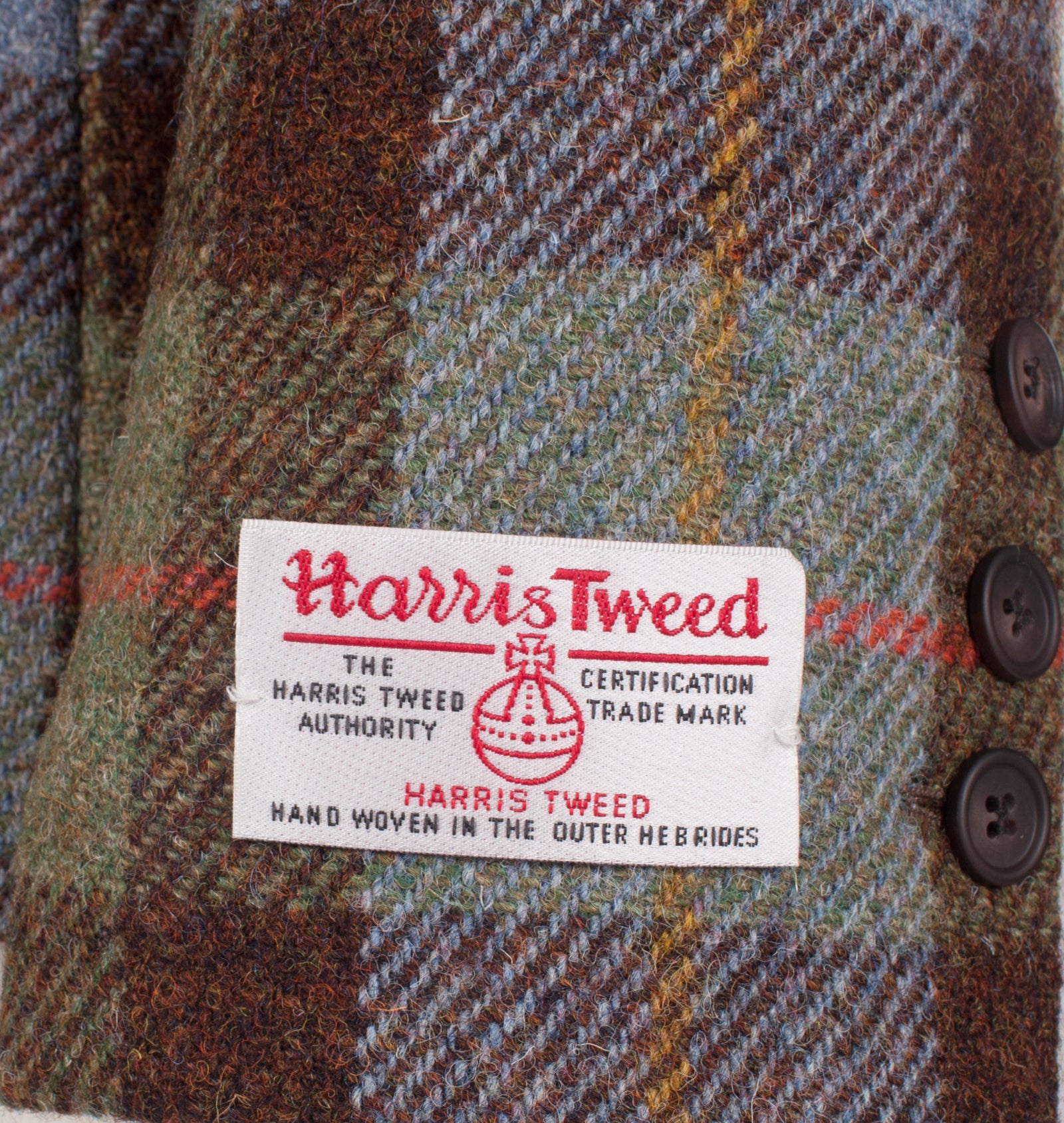 Harris Tweed Ladies Claire Hacking Jacket - Green/Blue Check
