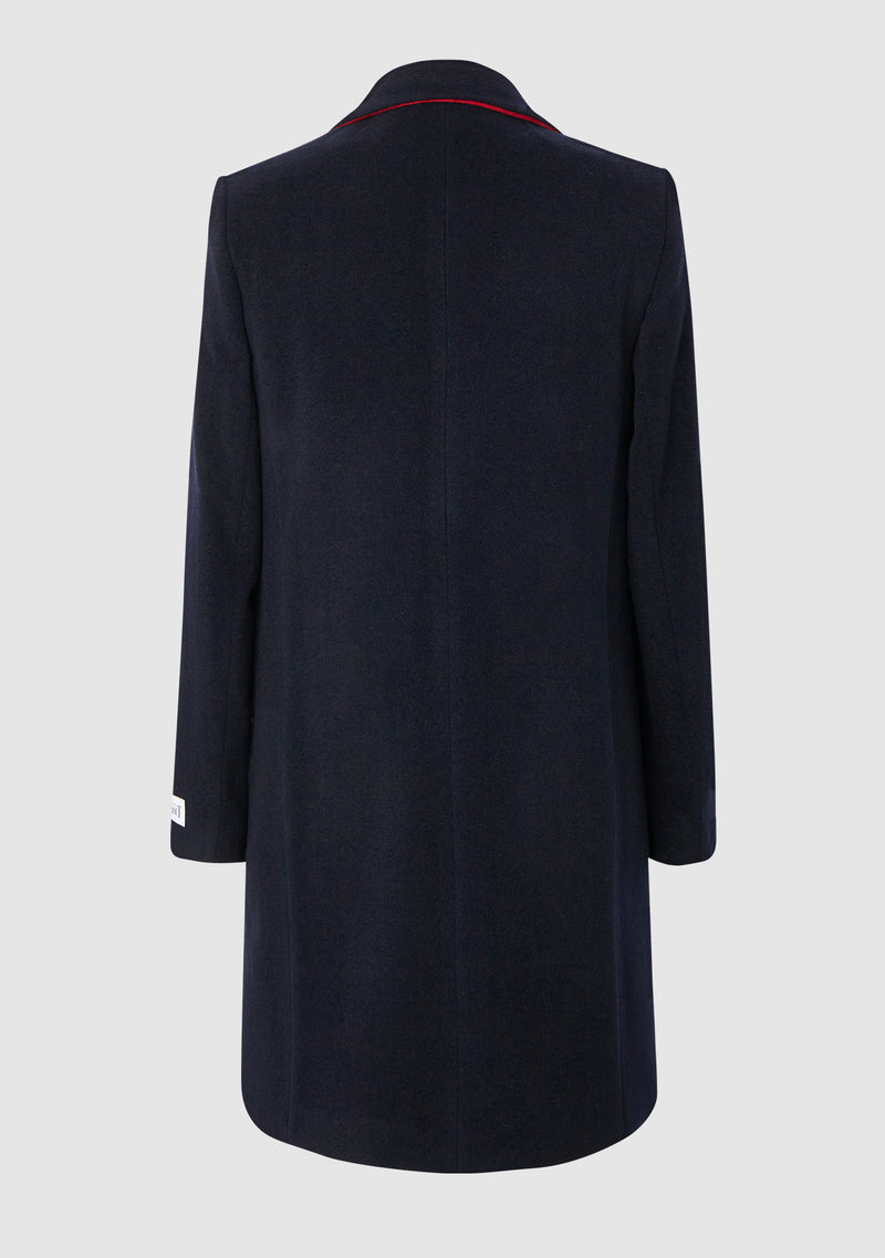 Christine Ladies Coat - Navy Wool/Cashmere