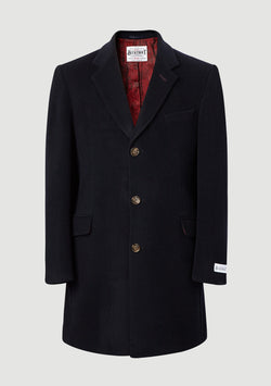 Murdo ¾ Coat - Navy Wool/Cashmere
