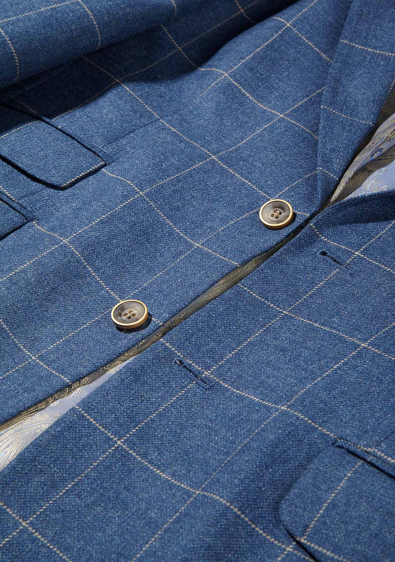 Patrick Jacket - Light Blue Check