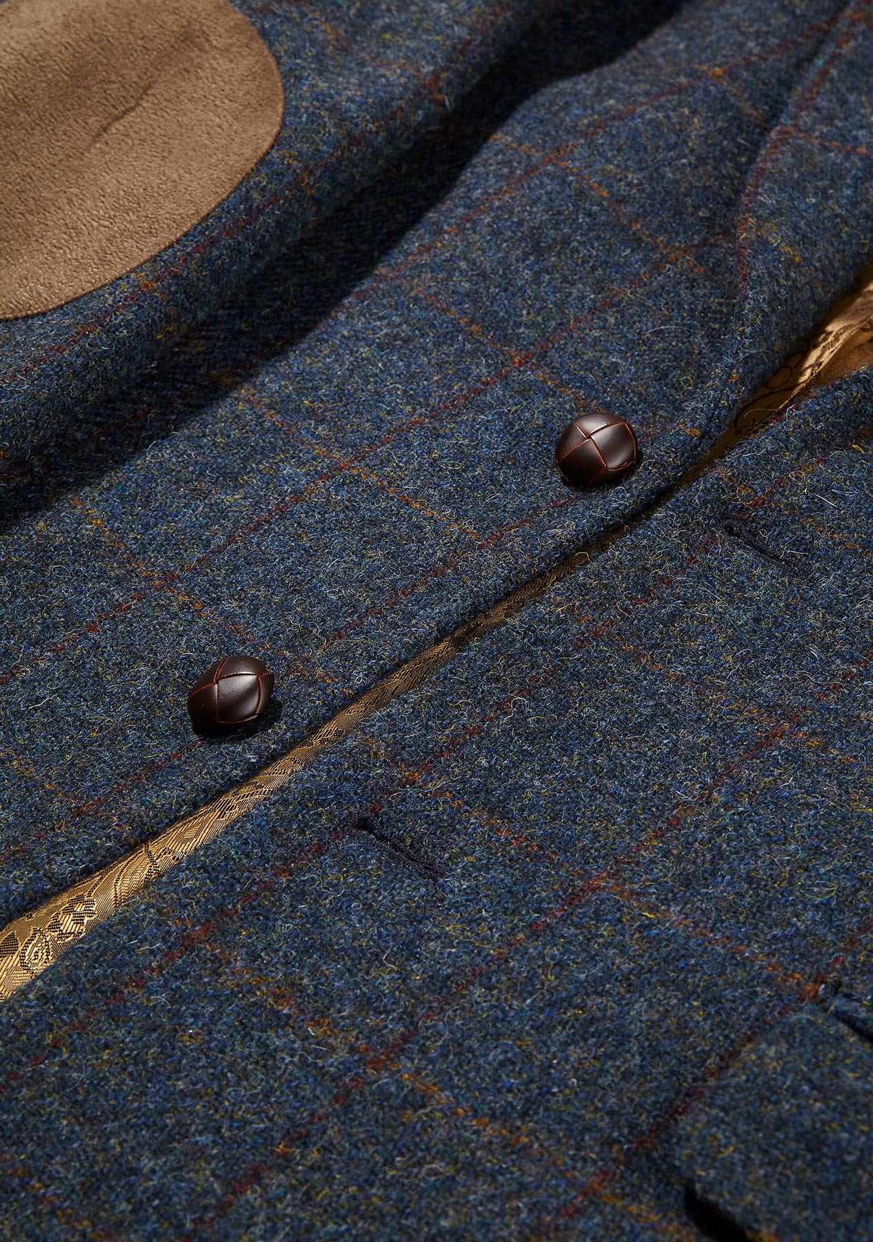 Harris Tweed Mens Patrick Jacket - Blue Multi Check – Bucktrout Tailoring