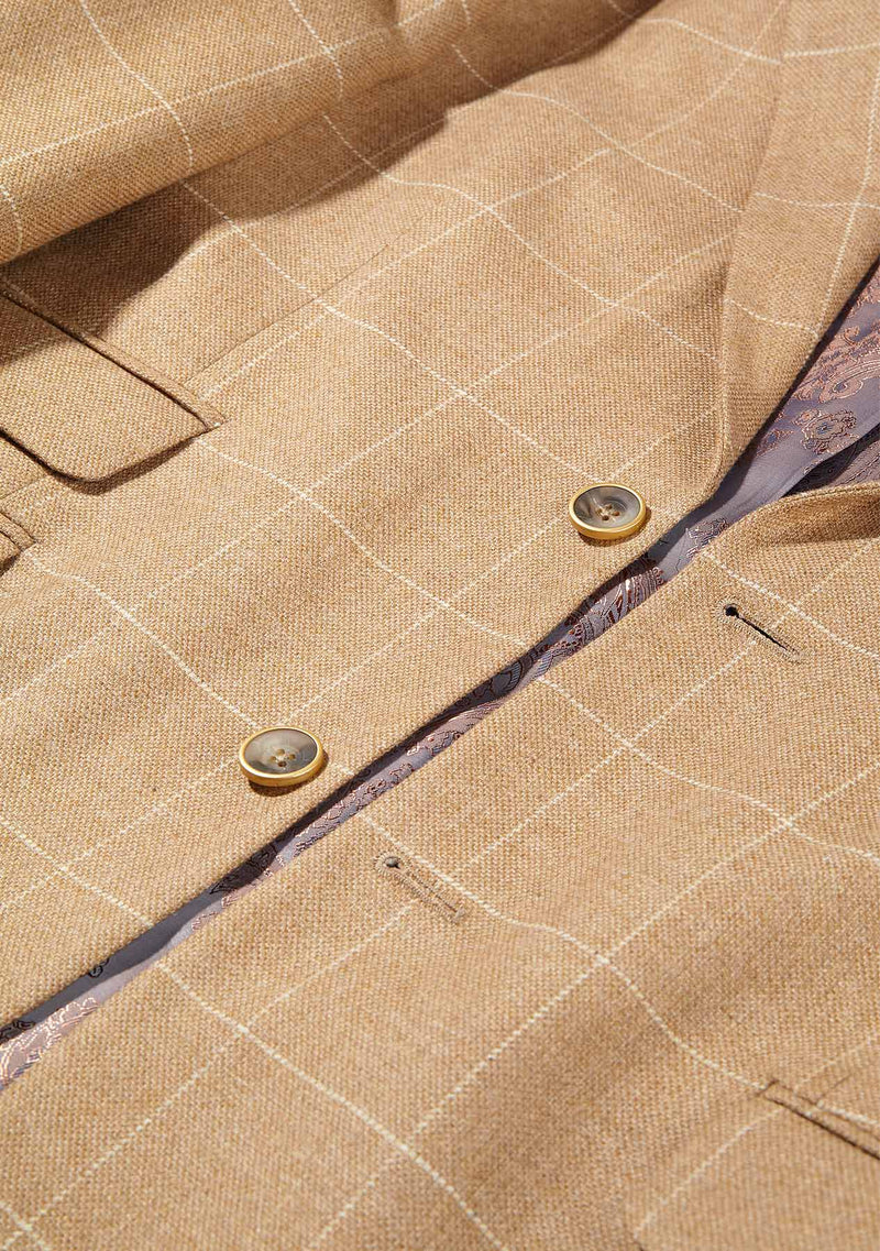Patrick Jacket - Light Tan Check