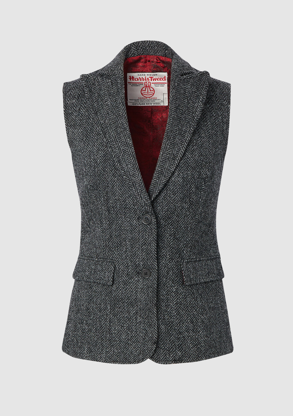 Harris tweed ladies top waistcoat