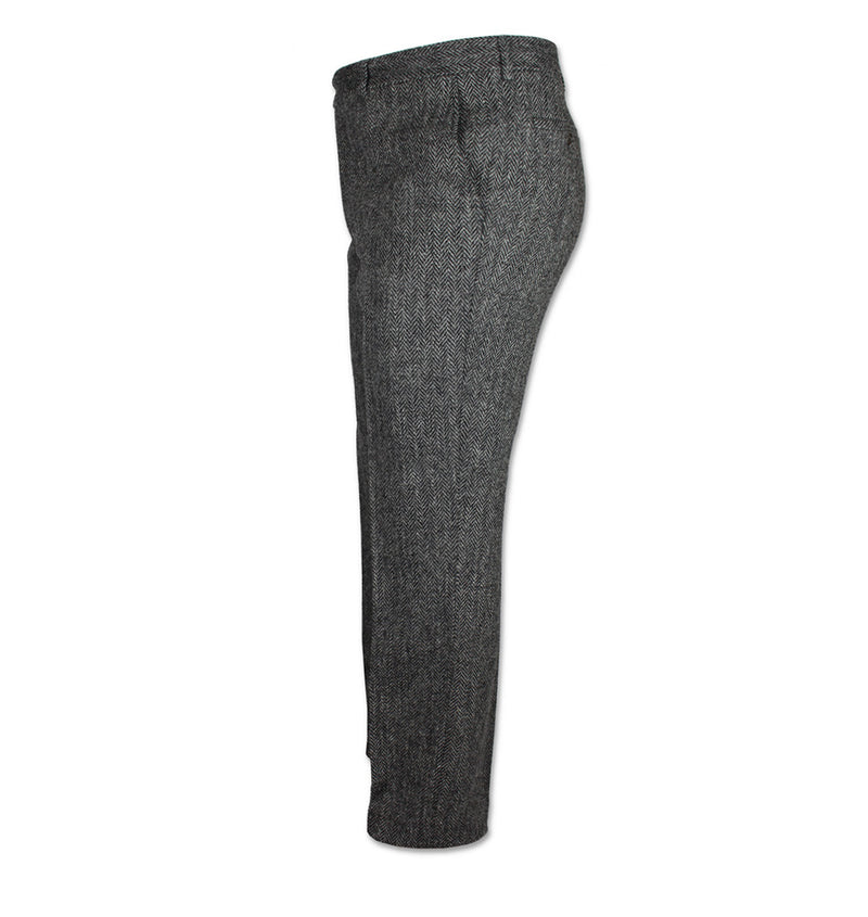 Mens Tweed Trousers - Charcoal